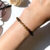 Tiger eye and faceted gold bead bracelet - Image 4