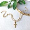 Moonstone rosary double strand bracelet - Image 4