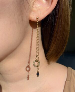 black spinel earrings