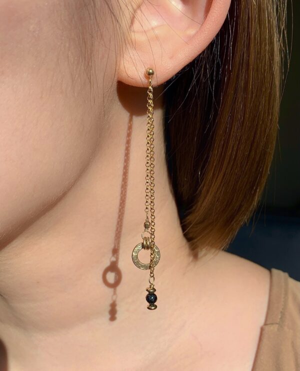 black spinel earrings