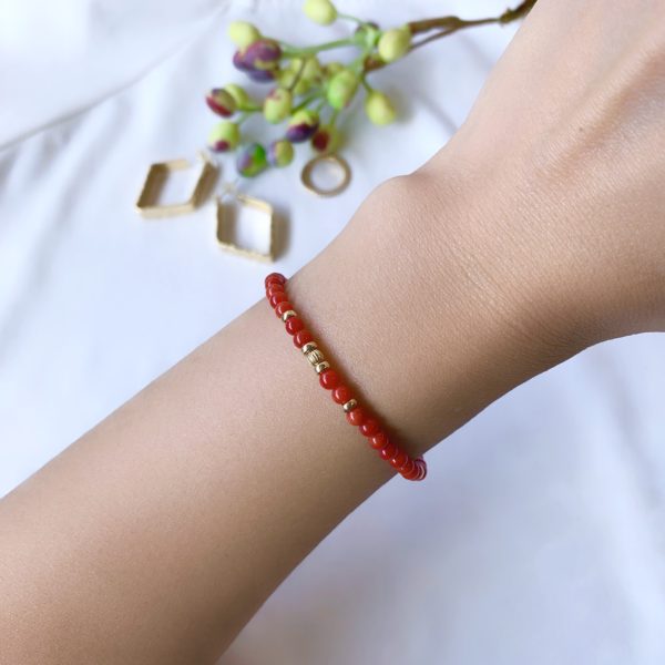 Red coral bracelet