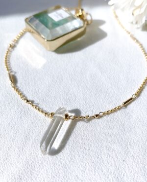 Clear quartz necklace