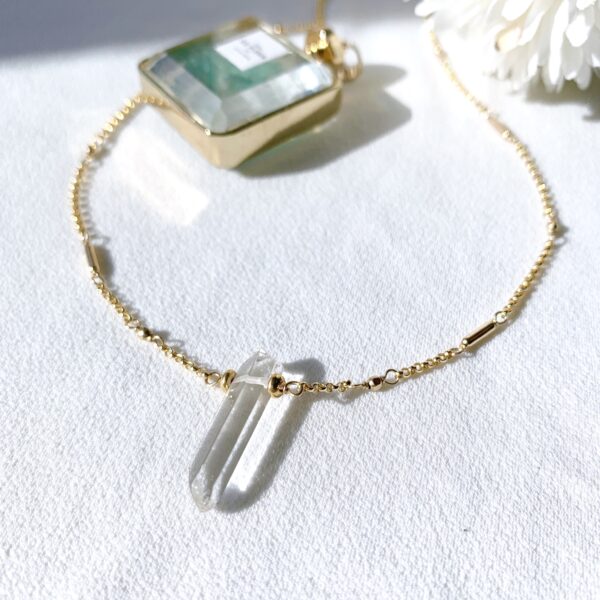 Clear quartz necklace