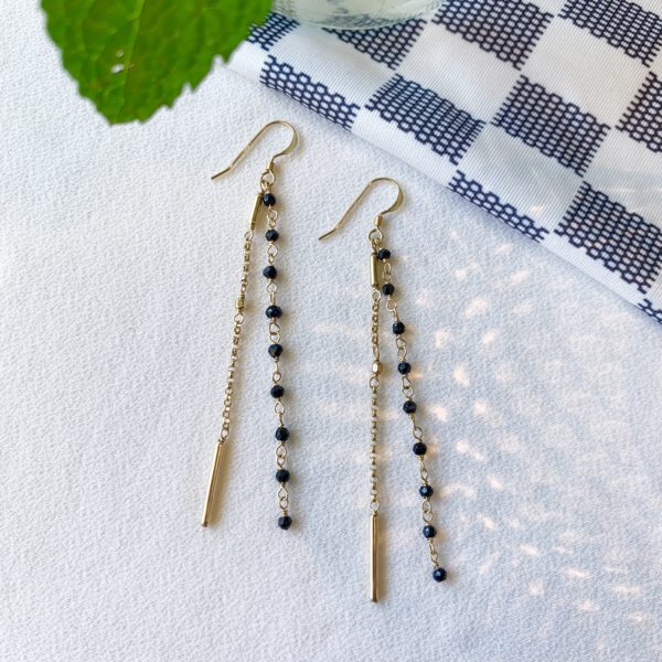 black spinel earrings