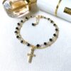 black spinel rosary bracelet