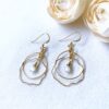 Moonstone honi lima hammered hoop earrings - Image 3