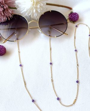 Amethyst glasses chain