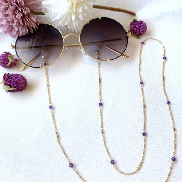 Amethyst glasses chain