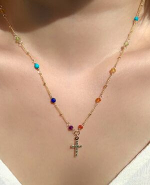 Chakra rosary necklace