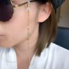 Emerald infinity chain dainty glasses chain - Image 2