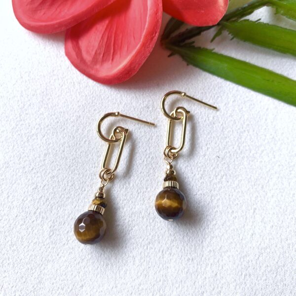 tiger eye earrings