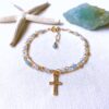 Aquamarine rosary double strand bracelet - Image 3
