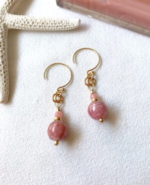 rhodochrosite earrings