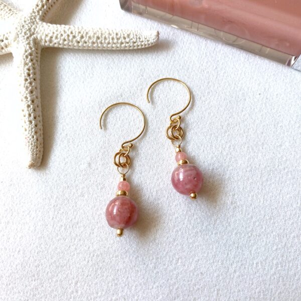 rhodochrosite earrings