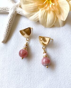 rhodochrosite earrings