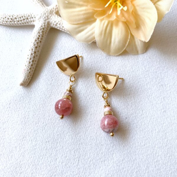 rhodochrosite earrings