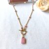 Rectangle rhodochrosite toggle necklace - Image 2