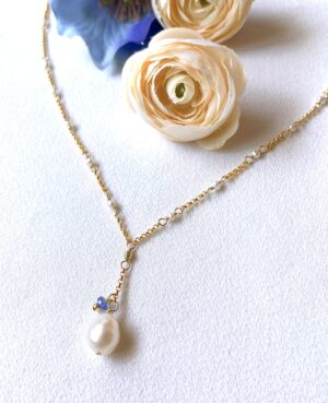 pearl and sapphire necklace