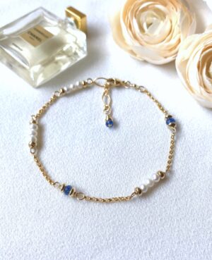 pearl and sapphire bracelet