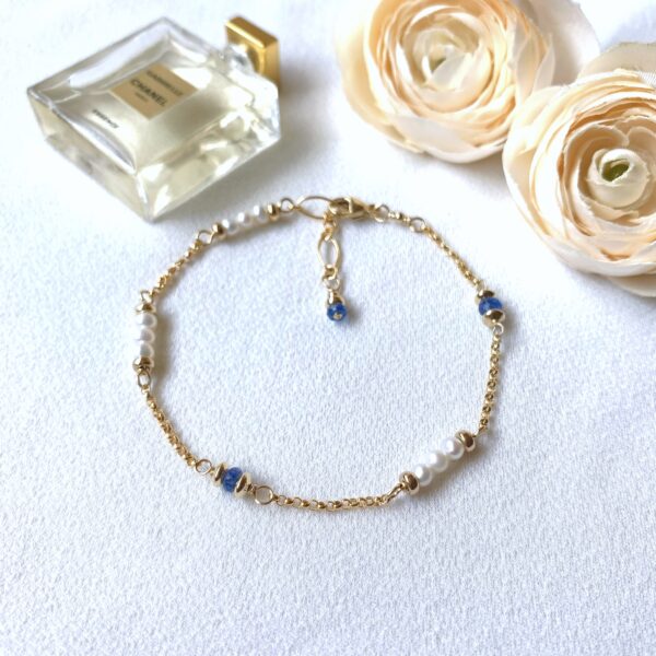 pearl and sapphire bracelet