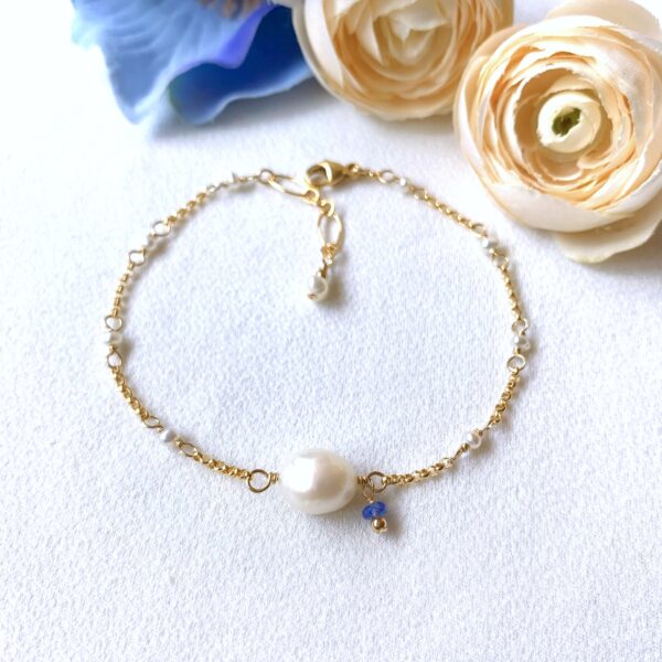 pearl and sapphire bracelet