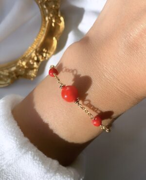 Red coral bracelet