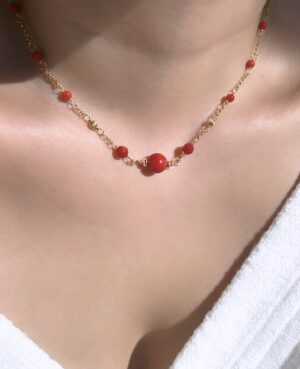 Red coral necklace