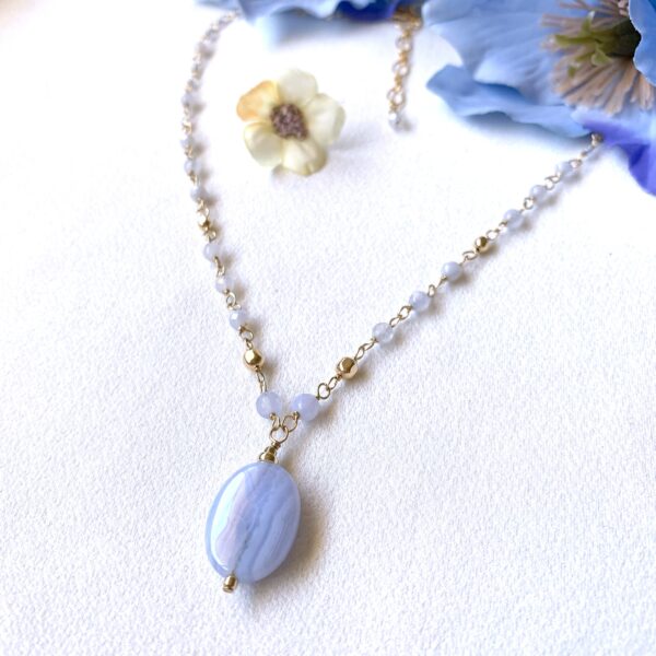 blue lace agate necklace