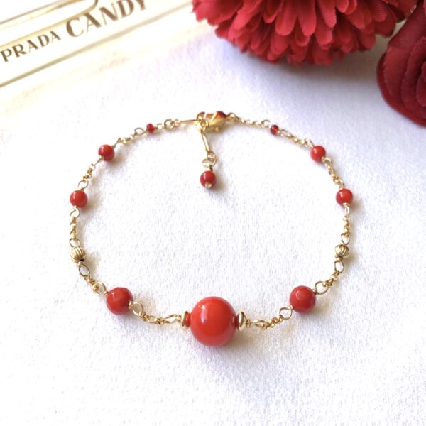 Red coral bracelet