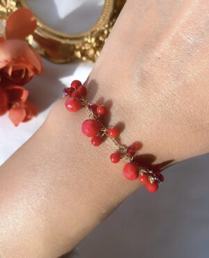 Red coral bracelet