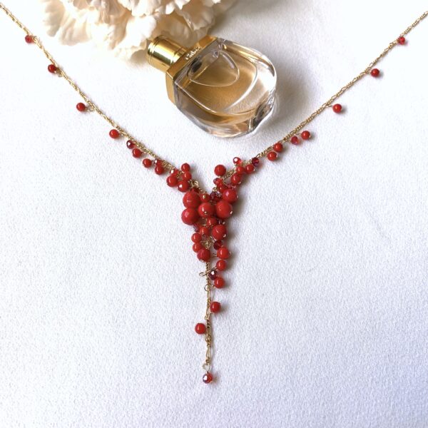 Red coral necklace