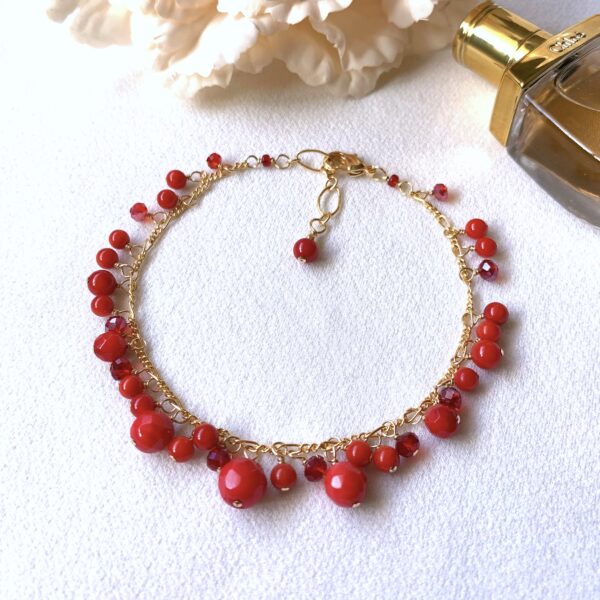 Red coral bracelet