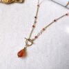Tear drop carnelian toggle necklace - Image 3