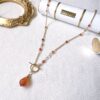 Tear drop carnelian toggle necklace - Image 2
