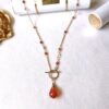 Tear drop carnelian toggle necklace - Image 4