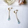 Blue topaz crescendo dangle drop earrings - Image 3