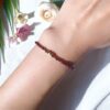 Teeny tiny garnet beaded bracelet - Image 4