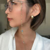 Haru multi gemstone glasses chain (Aquamarine,pearl,peach moonstone, peridot,citrine) - Image 5