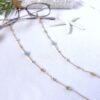 Haru multi gemstone glasses chain (Aquamarine,pearl,peach moonstone, peridot,citrine) - Image 3