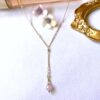 Rose quartz Carlsbad dangle necklace - Image 2