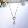 Pebble nuget aquamarine Wren toggle necklace - Image 3