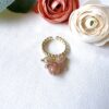 Peach moonstone fruits dangle adjustable ring - Image 3