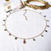 Tourmaline station dangle dainty necklace - Image 3