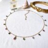 Tourmaline station dangle dainty necklace - Image 2