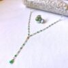 Green onyx Ayla lariat dainty necklace - Image 3