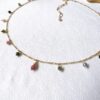 Tourmaline station dangle dainty necklace - Image 4