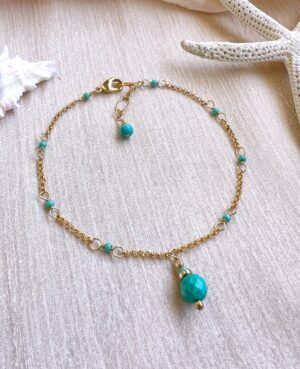 Turquoise Carlsbad dangle bracelet