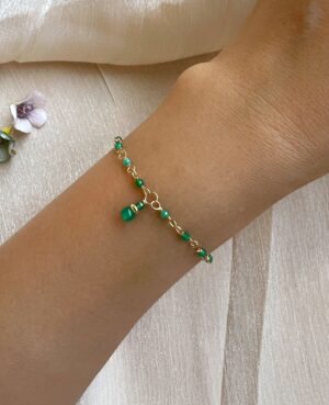 Green onyx Ayla dangle bracelet