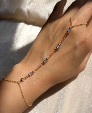 Aquamarine Tsuji hand chain