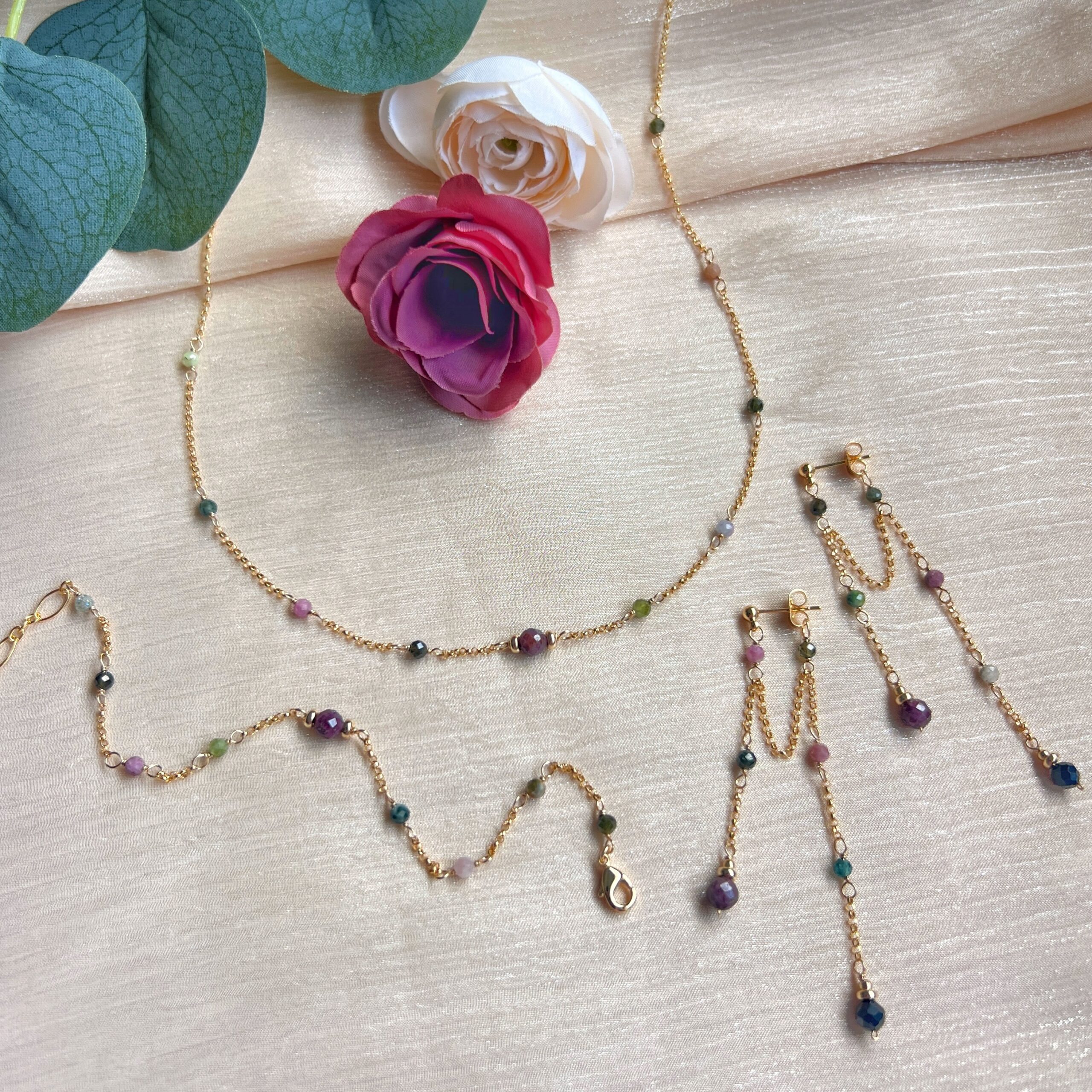 Multi color tourmaline Lili earrings - Image 5